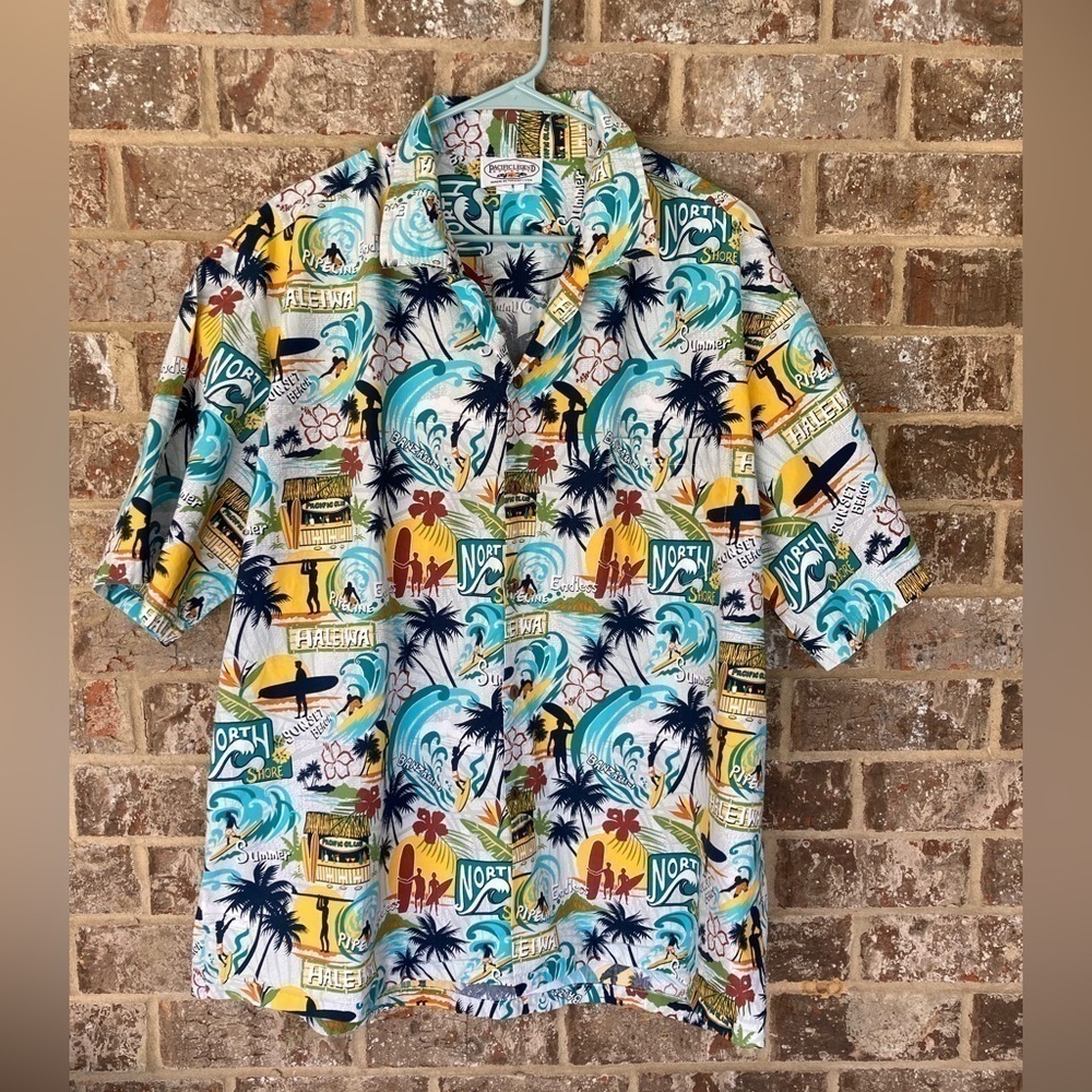 Vtg 80’s North Shore Pacific Legend Apparel Hawaiian Aloha Shirt Men 2XL
